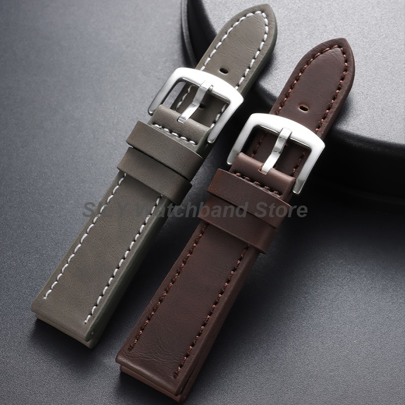 Suede Strap Watch - Correa de reloj de cuero genuino