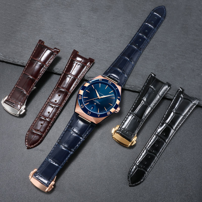 Omega Watch Constellation - Correa de reloj de cuero genuino