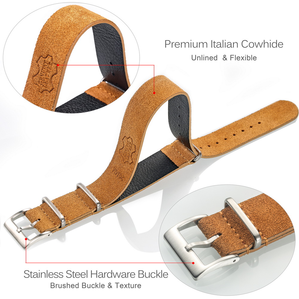 HEMSUT-Correa de reloj de cuer - Tropic Strap Vintage reseña y precio