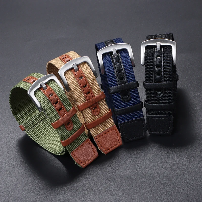 Correa de cuero con parche de  - Nato Strap Nylon reseña y precio