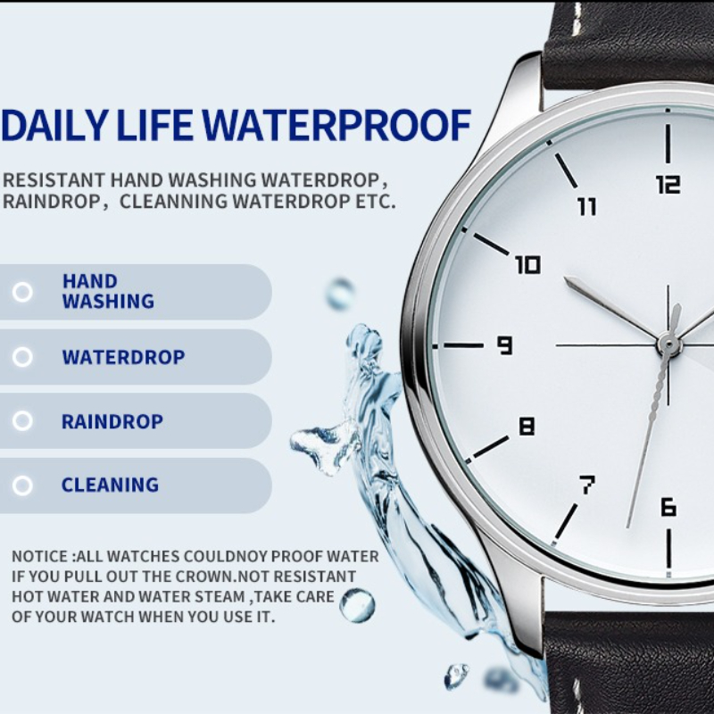 Relojes de cuarzo YAZOLE de pr - Leather Watch Band Men reseña y precio